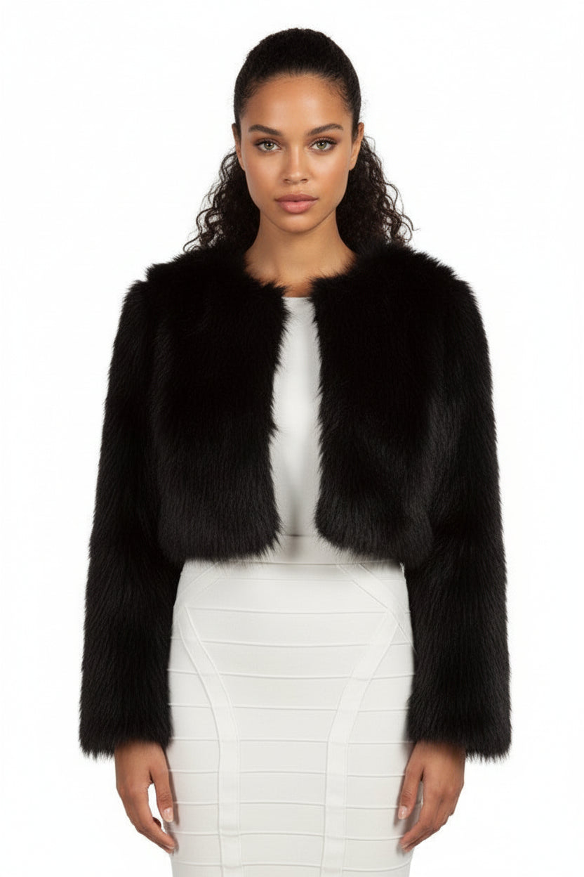 Cropped Fur Jacket